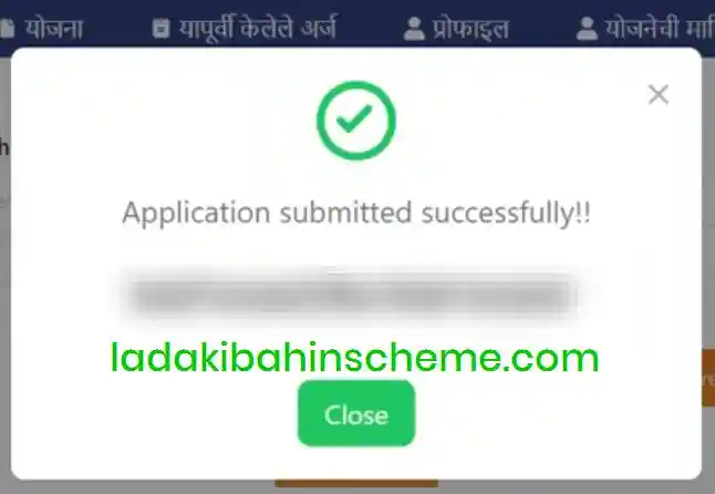 Apply Successfully Majhi Ladaki Bahin Yojana