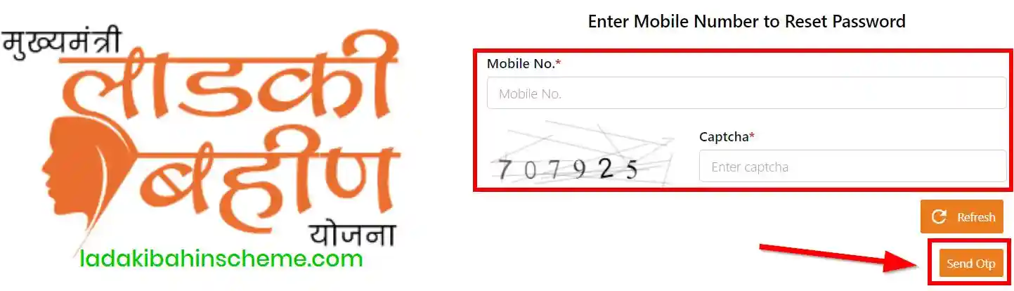 Rest Password of Majhi Ladaki Bahin Yojana Account